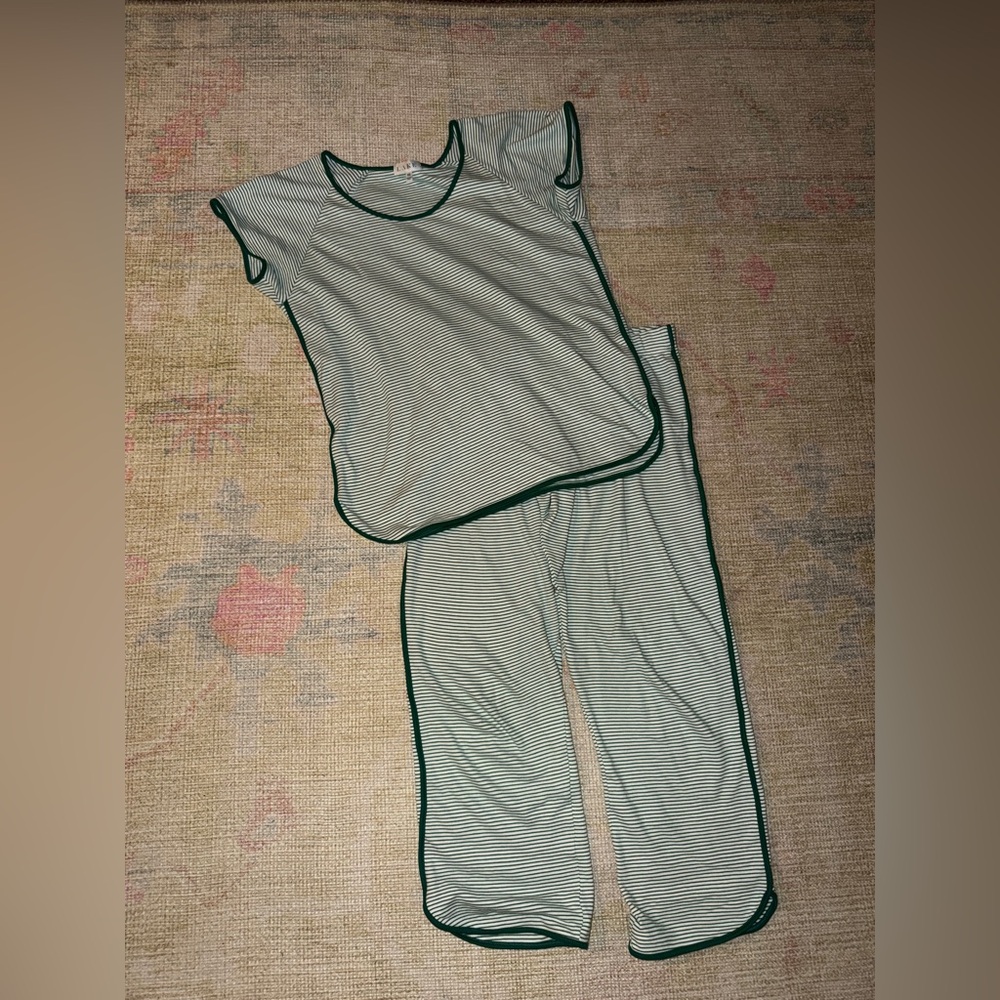 Classic Green stripe Pajamas